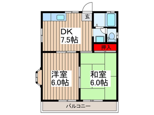 ライトハウスＢ棟の物件間取画像